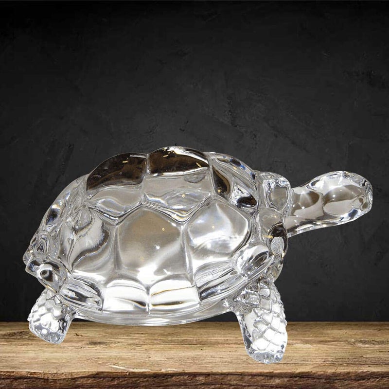 Petrichor Feng Shui Craft Original Clear Crystal Turtle for Peace & Prosperity Positive Energy Decor & Gifts ((Small)) Home Decoration and Gifts - Image 4
